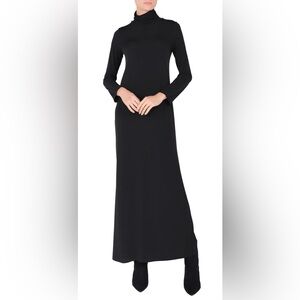 SHEIN Black Long Sleeve Maxi Dress